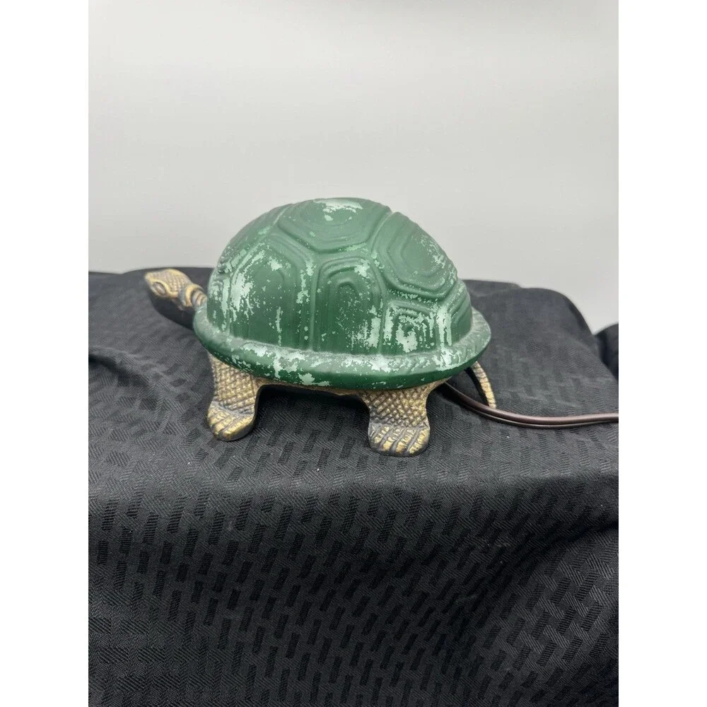 Brass Turtle Lamp! Works!